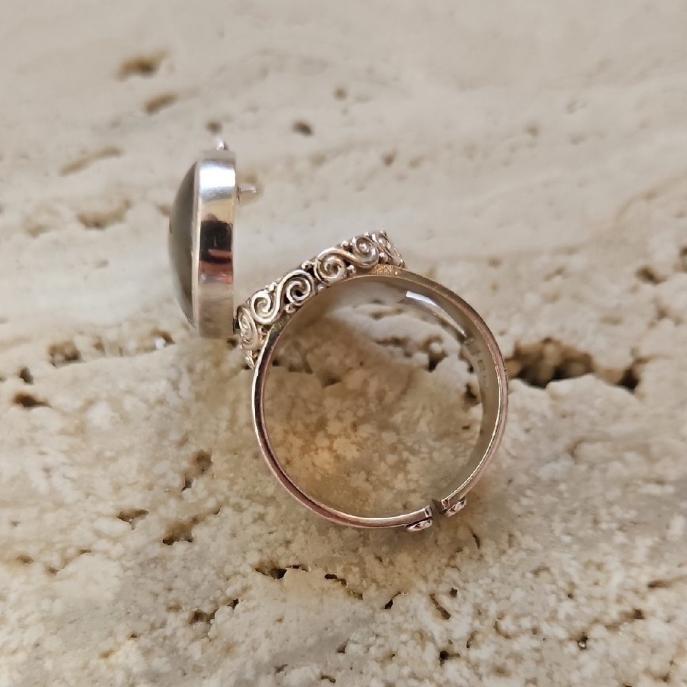 Sajen Sterling Silver Labradorite Ring Size 10 - Picture 7 of 11